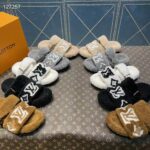 Louis Vuitton LV Unisex Paseo Flat Comfort Mule Grey Shearling Monogram Flowers - Image 11