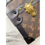 Louis Vuitton LV Unisex Petite Malle Handbag Monogram Coated Canvas Cowhide Leather - Image 9