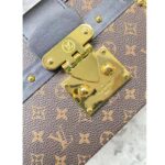 Louis Vuitton LV Unisex Petite Malle Handbag Monogram Coated Canvas Cowhide Leather - Image 8