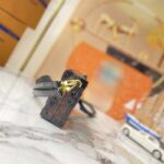 Louis Vuitton LV Unisex Petite Malle Handbag Monogram Coated Canvas Cowhide Leather - Image 5