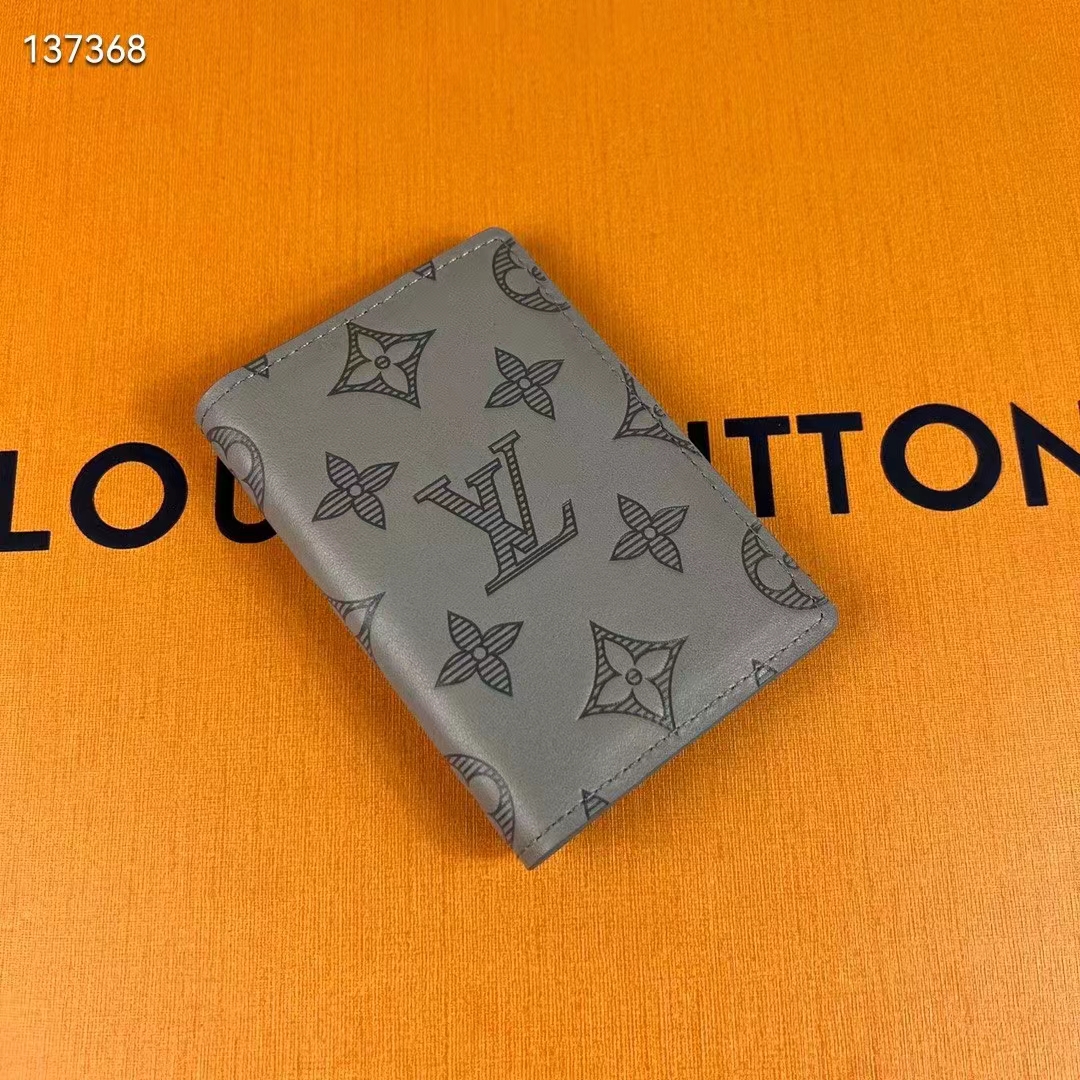 Louis Vuitton pocket organiser mens wallet LV Grey ref.192137