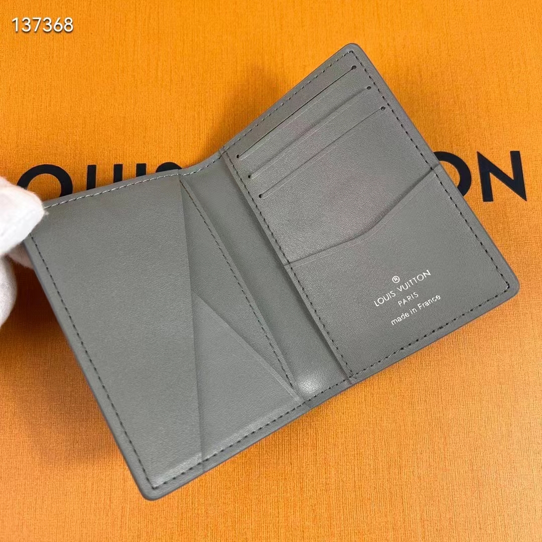 Louis Vuitton LV pocket organizer new Grey Leather ref.221317 - Joli Closet