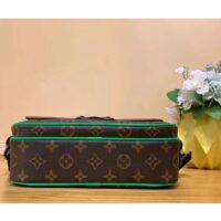 Louis Vuitton LV Unisex S Lock Messenger Brown Monogram Macassar Coated Canvas (5)