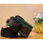 Louis Vuitton LV Unisex S Lock Messenger Brown Monogram Macassar Coated Canvas - Image 6