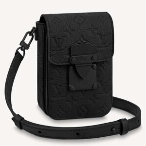Louis Vuitton LV Unisex S-Lock Vertical Wearable Wallet Black Taurillon Monogram Leather