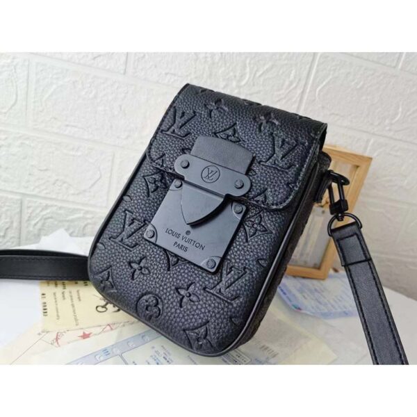 Louis Vuitton LV Unisex S-Lock Vertical Wearable Wallet Black Taurillon Monogram Leather (4)