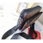 Louis Vuitton LV Unisex Trio Messenger Bag Monogram Macassar Coated Canvas Purple Cowhide - immagine 7