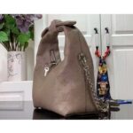 Louis Vuitton LV Unisex Why Knot MM Handbag Galet Beige Perforated Mahina Calf Leather - immagine 4