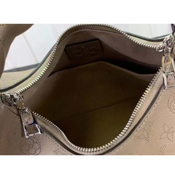 Louis Vuitton LV Unisex Why Knot MM Handbag Galet Beige Perforated Mahina Calf Leather (7)