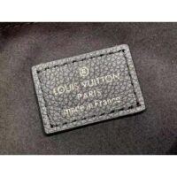 Louis Vuitton LV Unisex Why Knot MM Handbag Galet Black Perforated Mahina Calf Leather (8)