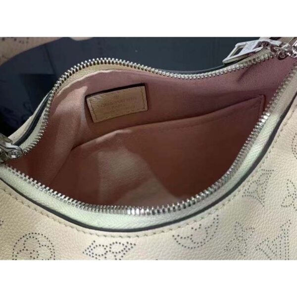 Louis Vuitton LV Unisex Why Knot PM Handbag Cream Beige Perforated Mahina Calf Leather (10)