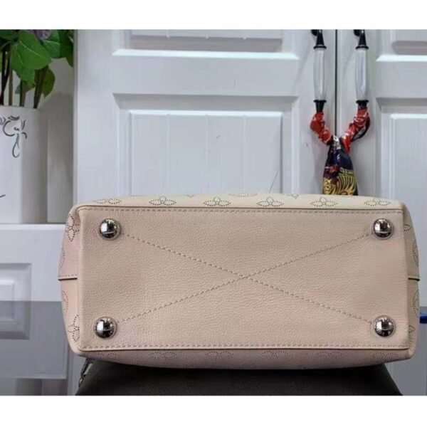 Louis Vuitton LV Unisex Why Knot PM Handbag Cream Beige Perforated Mahina Calf Leather (8)