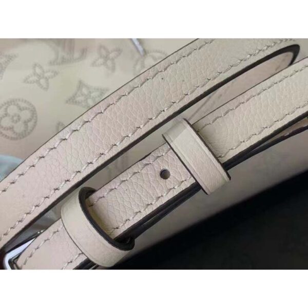 Louis Vuitton LV Unisex Why Knot PM Handbag Cream Beige Perforated Mahina Calf Leather (9)