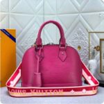 Louis Vuitton LV Women Alma BB Handbag Guimauve Purple Epi Grained Cowhide Leather - Image 2