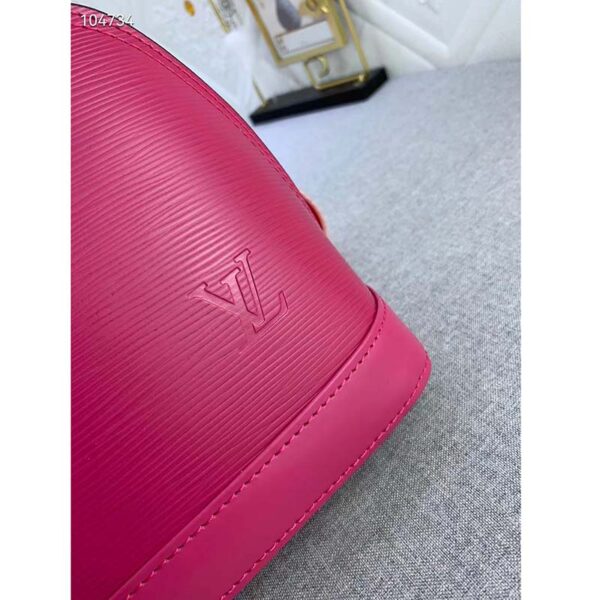 Louis Vuitton LV Women Alma BB Handbag Guimauve Purple Epi Grained Cowhide Leather (2)