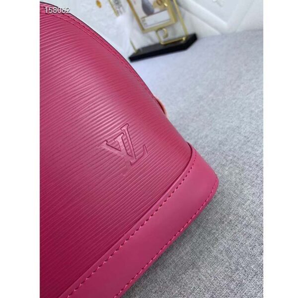 Louis Vuitton LV Women Alma BB Handbag Pink Epi Grained Cowhide Leather (10)