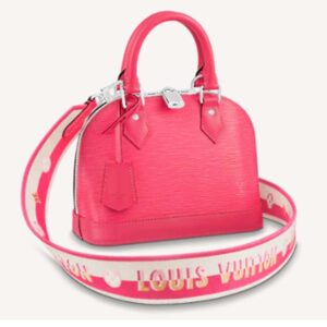 Louis Vuitton LV Women Alma BB Handbag Pink Epi Grained Cowhide Leather