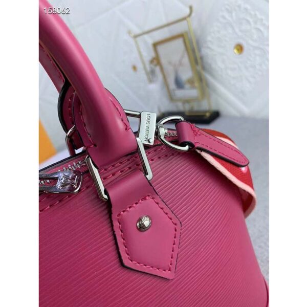 Louis Vuitton LV Women Alma BB Handbag Pink Epi Grained Cowhide Leather (8)