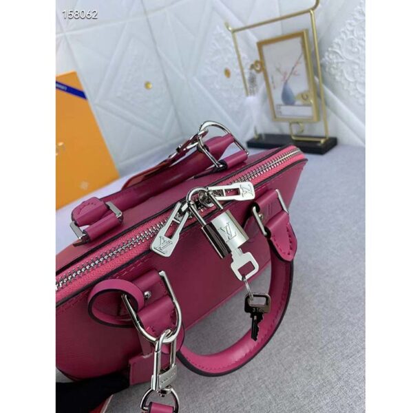 Louis Vuitton LV Women Alma BB Handbag Pink Epi Grained Cowhide Leather (9)