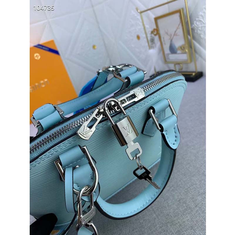 Louis Vuitton LV alma epi leather with strap Turquoise ref.554000 - Joli  Closet