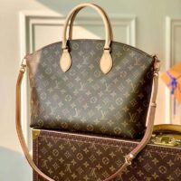 Louis Vuitton LV Women Boétie MM Monogram Coated Canvas Cowhide Leather (2)