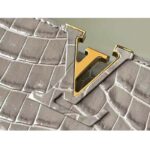Louis Vuitton LV Women Capucines BB Handbag Grey Crocodilian Leather - Imagen 8