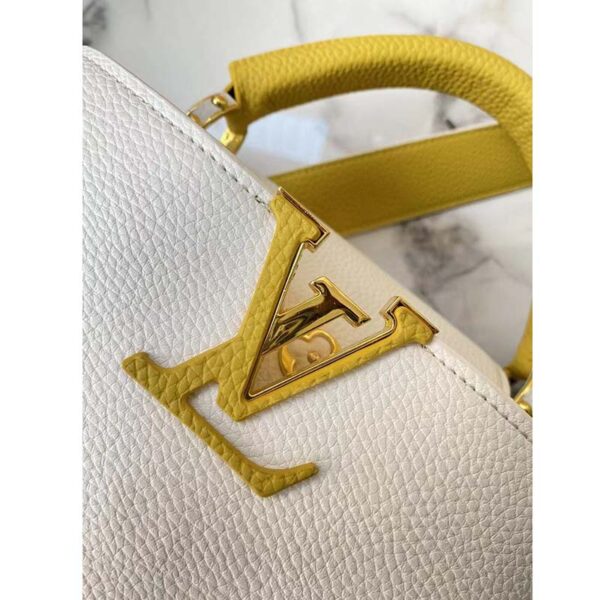 Louis Vuitton LV Women Capucines BB Handbag White Taurillon Leather (1)