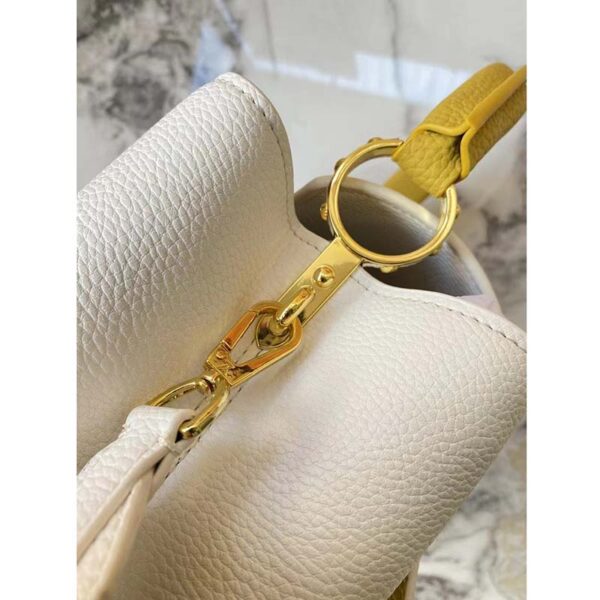 Louis Vuitton LV Women Capucines BB Handbag White Taurillon Leather (4)
