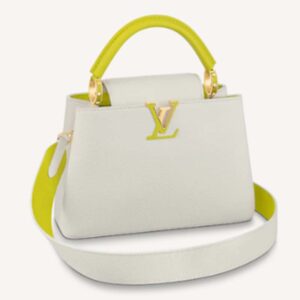 Louis Vuitton LV Women Capucines BB Handbag White Taurillon Leather