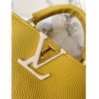 Louis Vuitton LV Women Capucines BB Handbag Yellow Taurillon Leather (6)