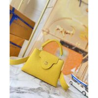 Louis Vuitton LV Women Capucines BB Handbag Yellow Taurillon Leather (6)