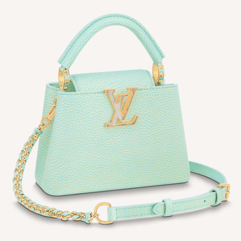 LOUIS VUITTON Taurillon Mini Capucines Vert Pomme 1271646