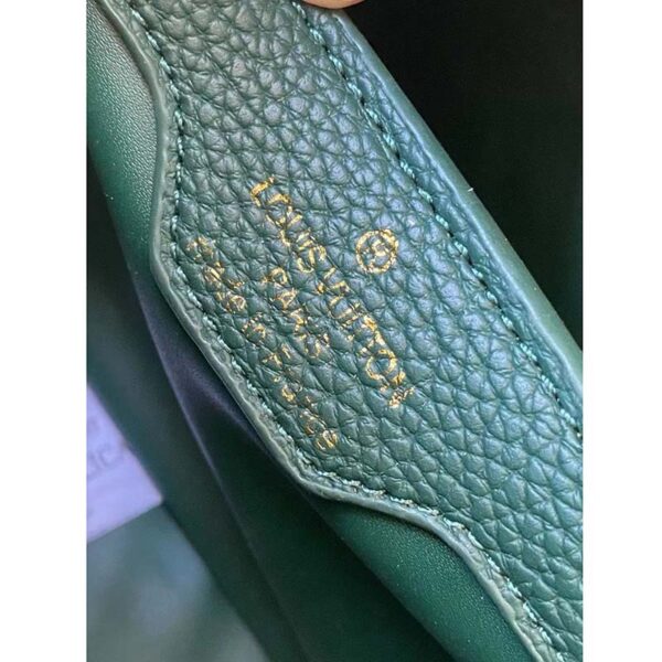 Louis Vuitton LV Women Capucines Mini Handbag Vert D’eau Green Taurillon Leather (8)
