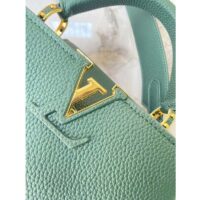 Louis Vuitton LV Women Capucines Mini Handbag Vert D’eau Green Taurillon Leather (6)