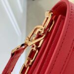 Louis Vuitton LV Women Mini Dauphine Handbag Fluo Pink Tufted Grained Calfskin Leather - Image 9