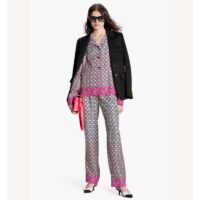 Louis Vuitton LV Women Mini Dauphine Handbag Fluo Pink Tufted Grained Calfskin Leather (3)