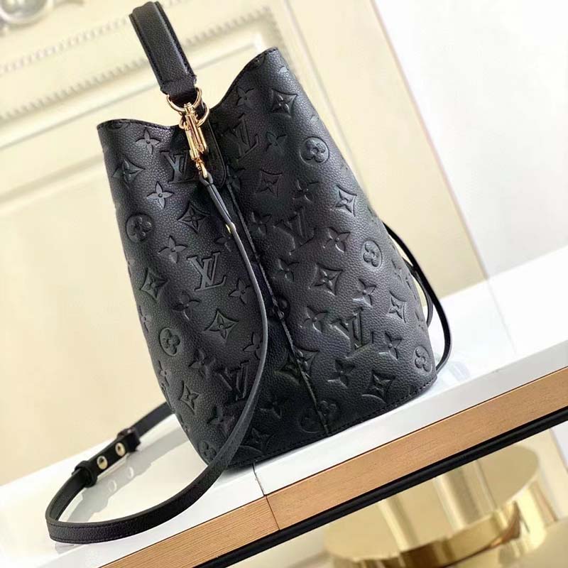 Louis Vuitton Neonoe MM Black in Lotus Cotton with Gold-tone - US