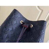 Louis Vuitton LV Women NéoNoé MM Bucket Navy Embossed Monogram Empreinte Grained Cowhide (13)