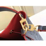 Louis Vuitton LV Women NéoNoé MM Bucket Navy Embossed Monogram Empreinte Grained Cowhide - Image 8