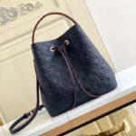 Louis Vuitton LV Women NéoNoé MM Bucket Navy Embossed Monogram Empreinte Grained Cowhide - Image 5