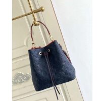 Louis Vuitton LV Women NéoNoé MM Bucket Navy Embossed Monogram Empreinte Grained Cowhide (13)