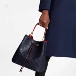 Louis Vuitton LV Women NéoNoé MM Bucket Navy Embossed Monogram Empreinte Grained Cowhide - Image 13