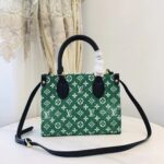 Louis Vuitton LV Women OnTheGo PM Tote Bag Green Monogram Jacquard Velvet - Image 2