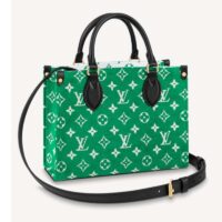 Louis Vuitton LV Women OnTheGo PM Tote Bag Green Monogram Jacquard Velvet (3)