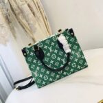 Louis Vuitton LV Women OnTheGo PM Tote Bag Green Monogram Jacquard Velvet - Image 6