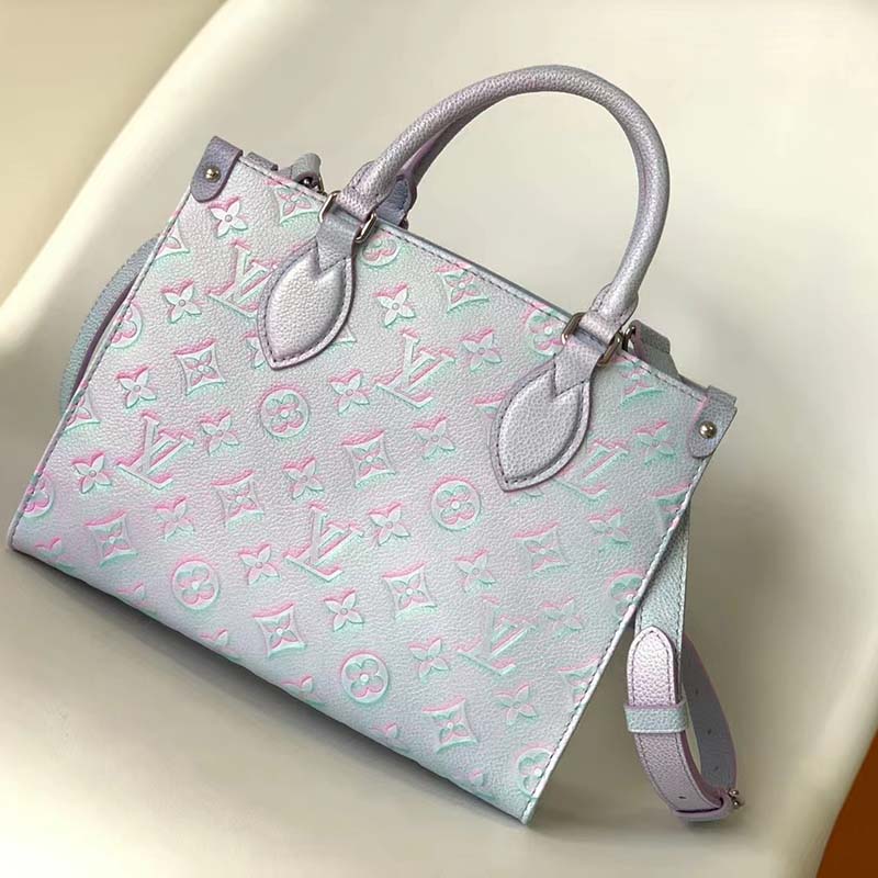 Louis Vuitton OnTheGo PM Light Pink in Grained Cowhide Leather with  Gold-tone - US