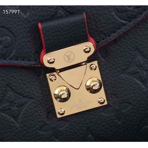 Louis Vuitton LV Women Pochette Métis Bag Navy Red Monogram Grained Cowhide Leather (5)