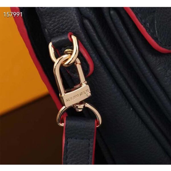Louis Vuitton LV Women Pochette Métis Bag Navy Red Monogram Grained Cowhide Leather (7)