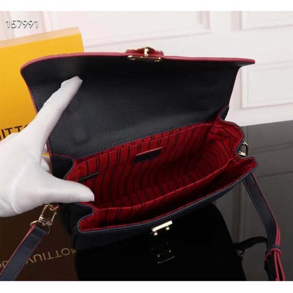 Louis Vuitton LV Women Pochette Métis Bag Navy Red Monogram Grained Cowhide Leather (9)