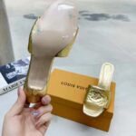 Louis Vuitton LV Women Revival Mule Gold Monogram Embossed Metallic Lambskin - Imagen 9